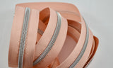 Silver #5 Zipper tape | 2 yards | Various colors