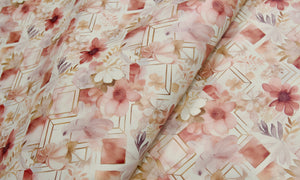 Blush Geo Floral | 18" Vinyl Roll