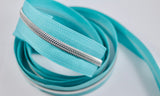 Silver #5 Zipper tape | 2 yards | Various colors